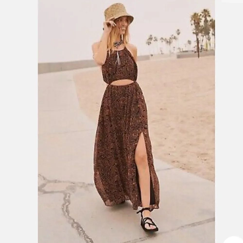 Free People Holy Smokes Printed Maxi Dress